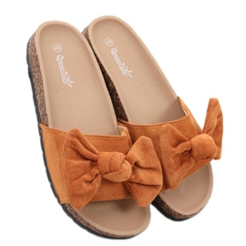 Babuchas Kiara Camel de corcho marrón