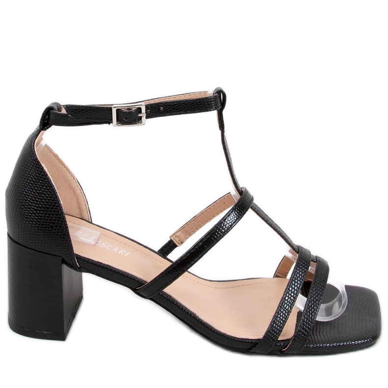 Vinta Sandalias negras de tacón alto negro