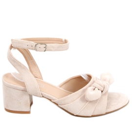 Sandalias tacón Giselle Beige