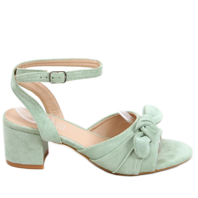 Sandalias tacón verde Giselle