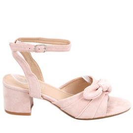 Sandalias tacón rosa Giselle rosado