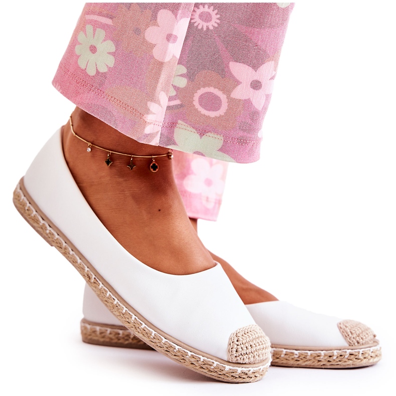 Alpargatas Clásicas Mujer Piel Blanca Calabria beige blanco