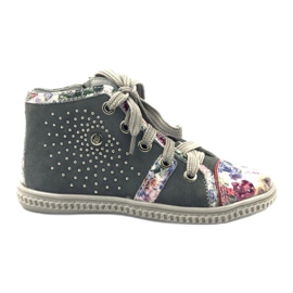 Botas, zapatos para niños con pedrería Bartek 87254 rosado gris