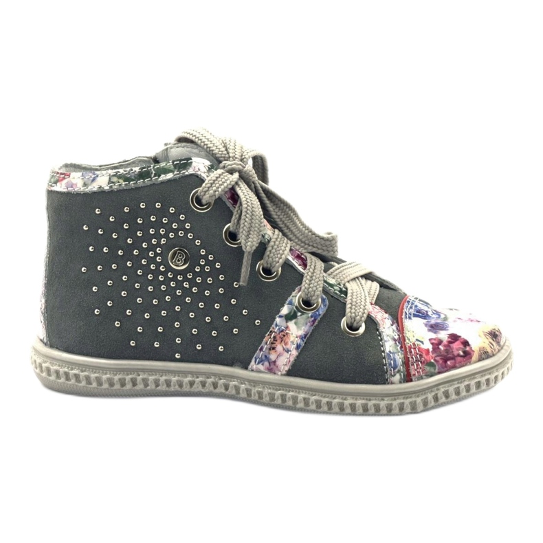 Botas, zapatos para niños con pedrería Bartek 87254 rosado gris