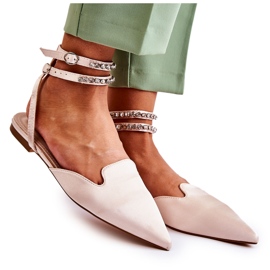 WS1 Sandalias De Mujer Con Punta En Beige Amisha