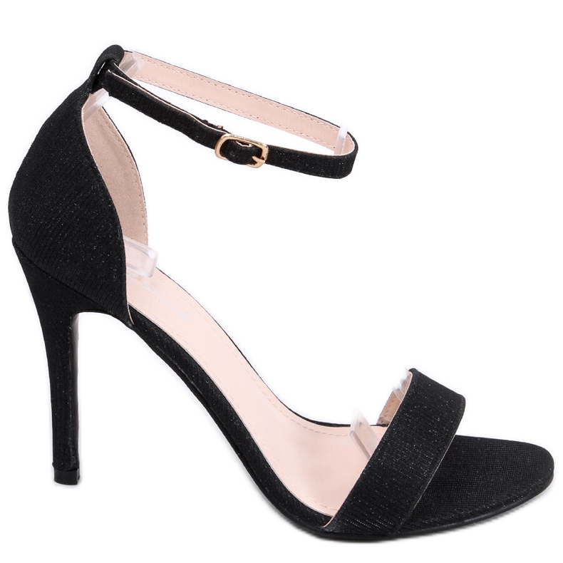Sandalias con tacón de aguja Darlene Black negro