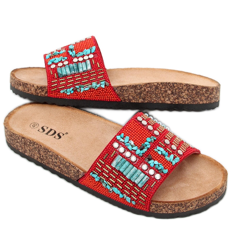 Babucha Taida Corcho Rojo