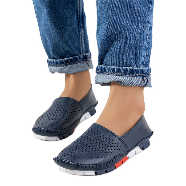 Mocasín azul marino Piron