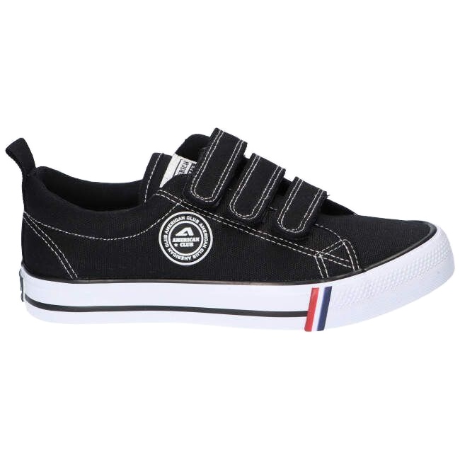 Deportivas negras con velcro American Club LH59/22 negro