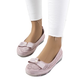 Mocasín piel rosa Catania rosado