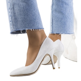 Tacones Macerra blanco brillo