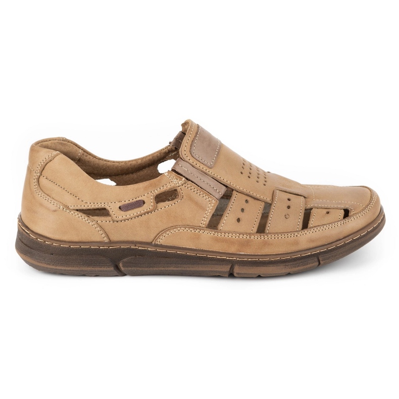 Olivier Zapatos hombre piel calada 601 para verano beige