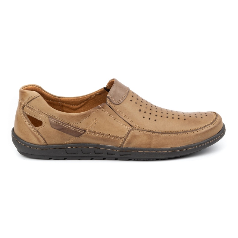 Olivier Mocasines hombre piel para verano 602 beige