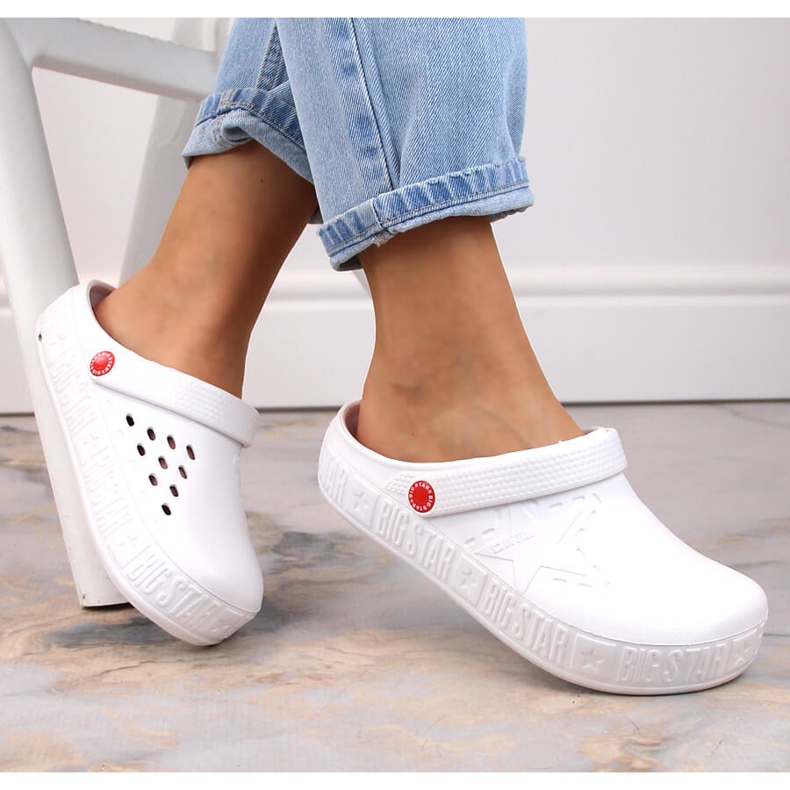 Big Star II275003 white kroks zapatillas espuma blanca blanco