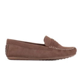 Marco Shoes Mocasines clásicos fabricados en ante suave marrón