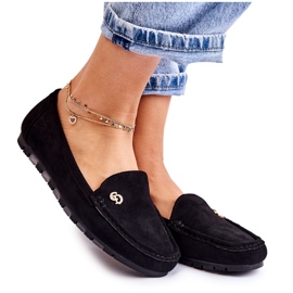 PS1 Mocasines Mujer Ante Negro Colena PS1 Mocasines Mujer Ante Negro Colena