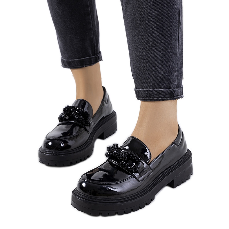 Mocasines de charol negros de Ordell