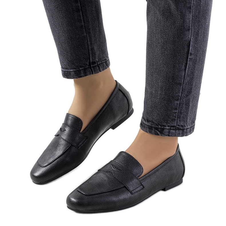 Zapatos negros de piel de Zulte