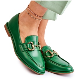 WS1 Mocasines de mujer Coriso verde