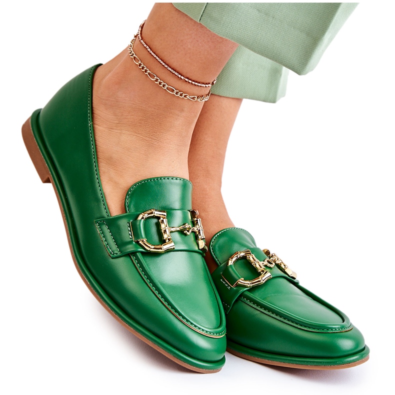 WS1 Mocasines de mujer Coriso verde