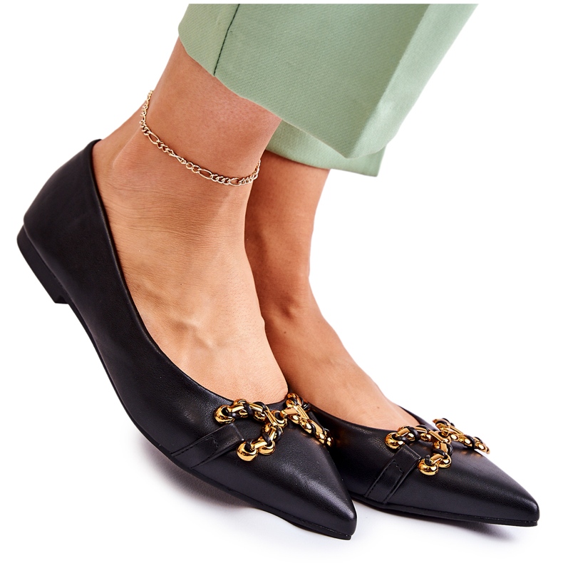 WS1 Bailarinas De Mujer En Spitz Con Adorno Carlos Negro WS1 Bailarinas De Mujer En Spitz Con Adorno Carlos Negro