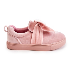 PA1 Zapatillas Deportivas Infantiles Sin Cordones Con Lazo Rosa Timma rosado
