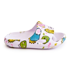 WJ1 Pantuflas Infantiles Ligeras Astro Dinosaurios Blancas blanco