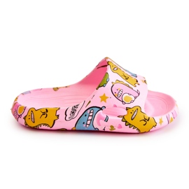 WJ1 Pantuflas Infantiles Rosa Astro Dinosaurio Ligero
