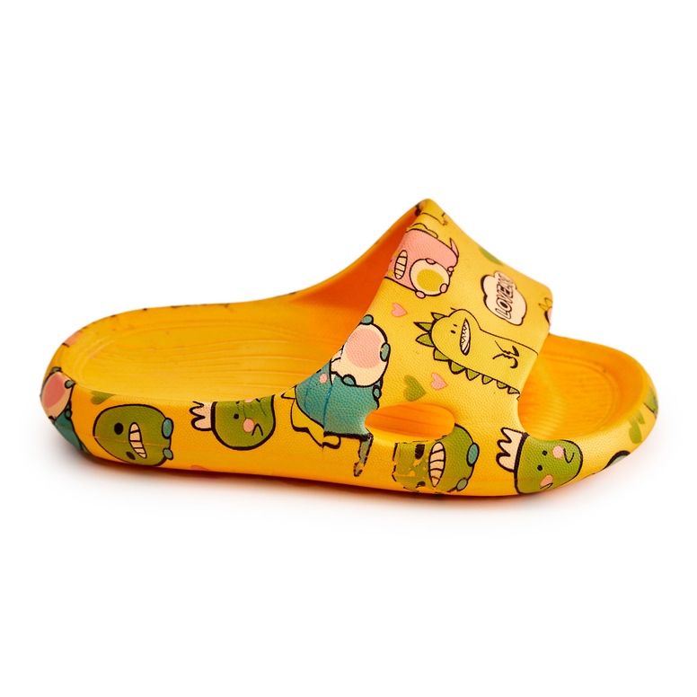 WJ1 Pantuflas Infantiles Ligeras Dinosaurios Naranja Astro