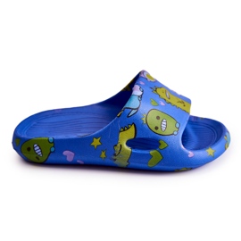 WJ1 Pantuflas Infantiles Astro Dinosaurio Azul Claro