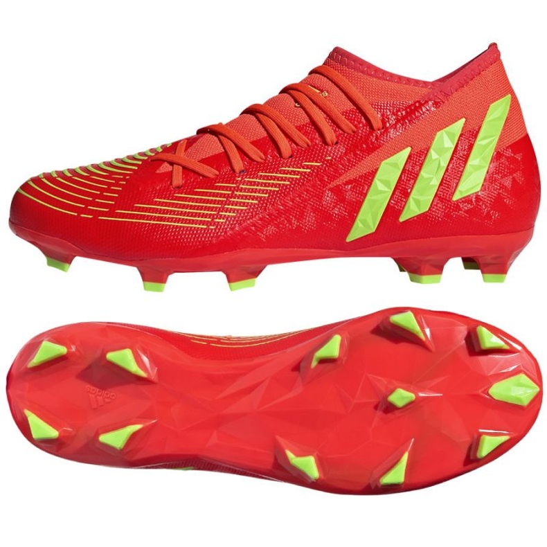 Adidas Predator Edge.3 Fg M GW1005 zapatillas rojo naranjas y tintos
