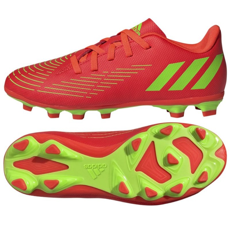 Zapatos adidas Predator Edge.4 FxG Jr GW0970 neón naranja naranjas y tintos Zapatos adidas Predator Edge.4 FxG Jr GW0970 neón naranja naranjas y tintos