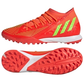 Zapatos Adidas Predator Edge.3 Tf GV8536 rojo naranjas y tintos