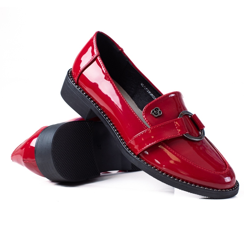 SHELOVET Mocasines elegantes rojo