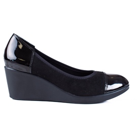 SHELOVET Zapatos de tacón negros con cuña SHELOVET Zapatos de tacón negros con cuña