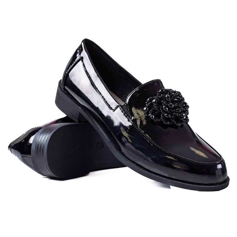 SHELOVET mocasines de mujer negro