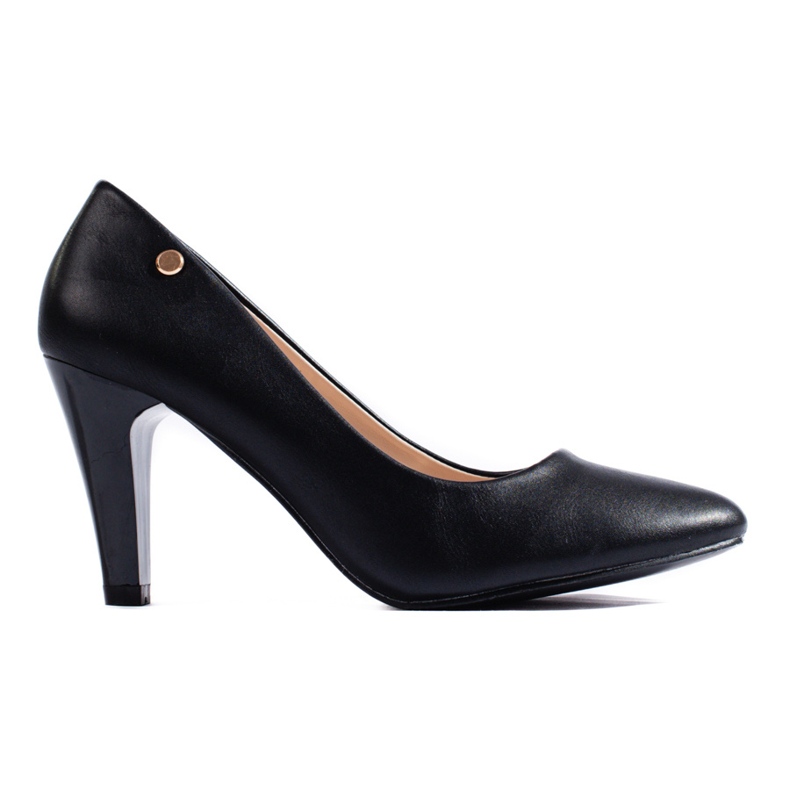SHELOVET Bombas elegantes en el post. negro