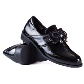 SHELOVET Mocasines con lazo negro