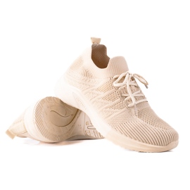 SHELOVET Zapatos deportivos cómodos beige