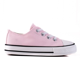 Deportivas infantiles Vico rosa con elásticos