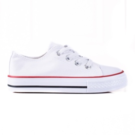 Deportivas infantiles Vico blancas con elásticos blanco