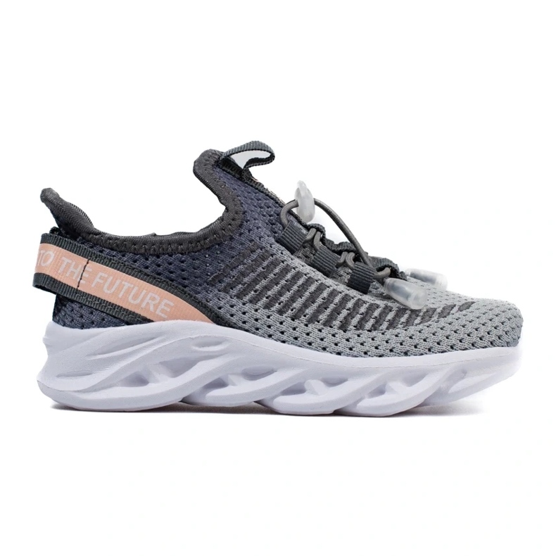 Deportivas infantiles Vico, material bicolor gris