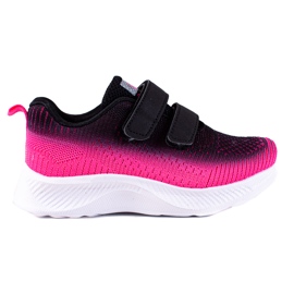 Deportivo Infantil Shelovet Bicolor Velcro negro rosa