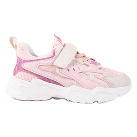 Zapatillas Shelovet para niños con suela gruesa rosa.