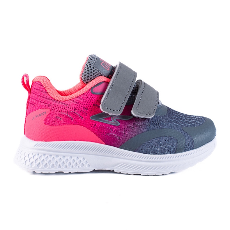 Deportivas infantiles Shelovet con cierre de velcro rosa y gris rosado