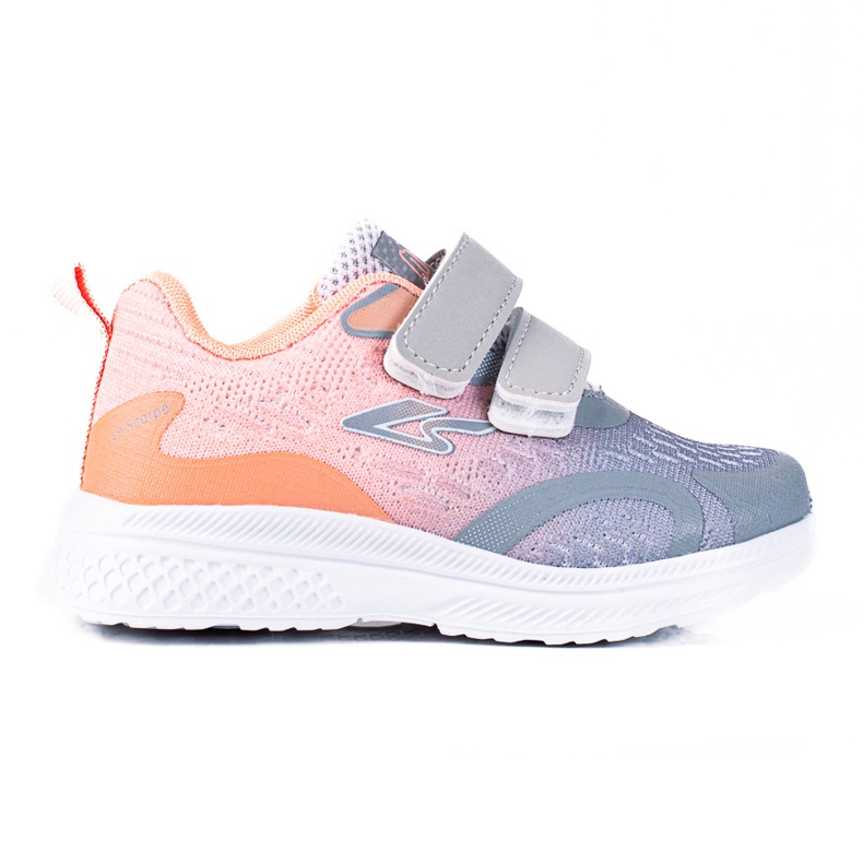Deportivas infantiles Shelovet con cierre de velcro naranja gris