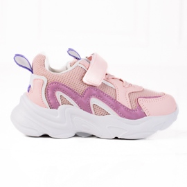 Deportivas infantiles Shelovet con velcro rosa púrpura