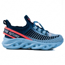 Deportivas infantiles Vico, material bicolor azul