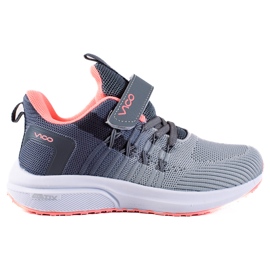 Zapatillas deportivas para niños Vico, gris claro rosa