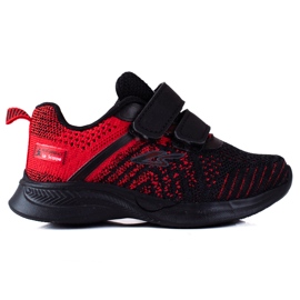 Shelovet zapatillas de deporte para niños material rojo y negro.
